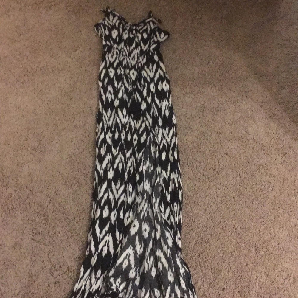 Black and White Pattern Maxi Dress